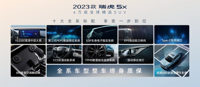 国产6万级SUV天花板！2023款瑞虎5x焕芯上市
