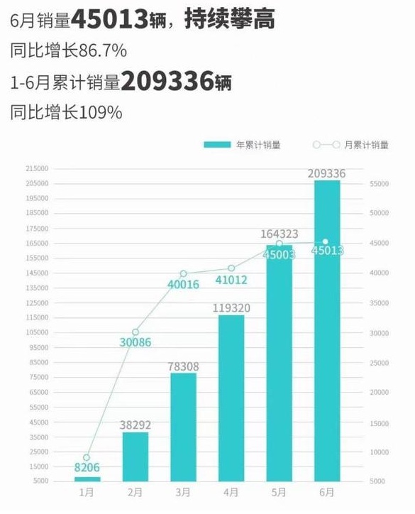 国产十大新能源品牌6月销量榜:蔚来重回万辆,理想首破3万大关!