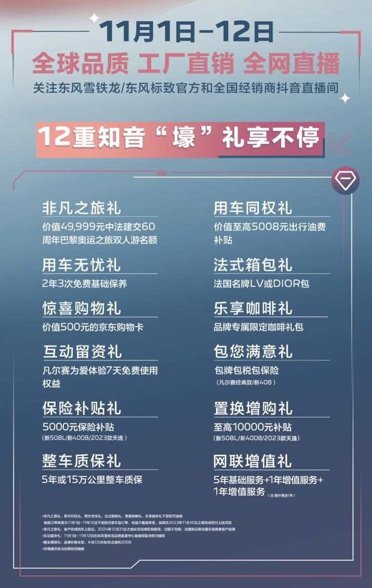 买车也能搞工厂直销？东风雪铁龙、东风标致双十一送礼送到“腿软”