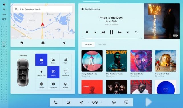 WWDC2021之后，设计师画完了特斯拉V11的UI​