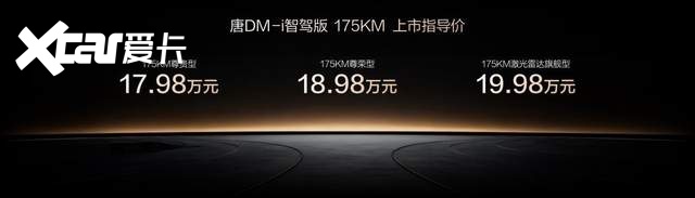 一车全能，家用首选！唐DM-i智驾版 175KM长续航版上市售价17.