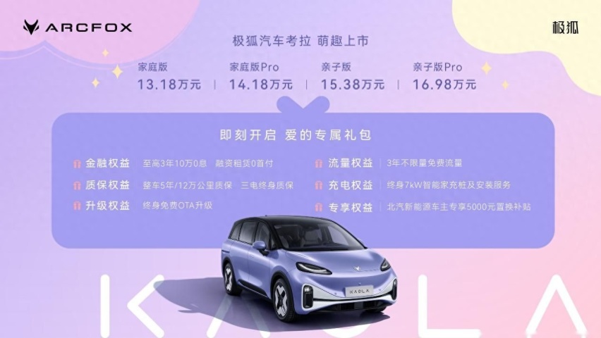 地表最强遛娃神车真的来了！极狐汽车考拉13.18万元起惊喜上市