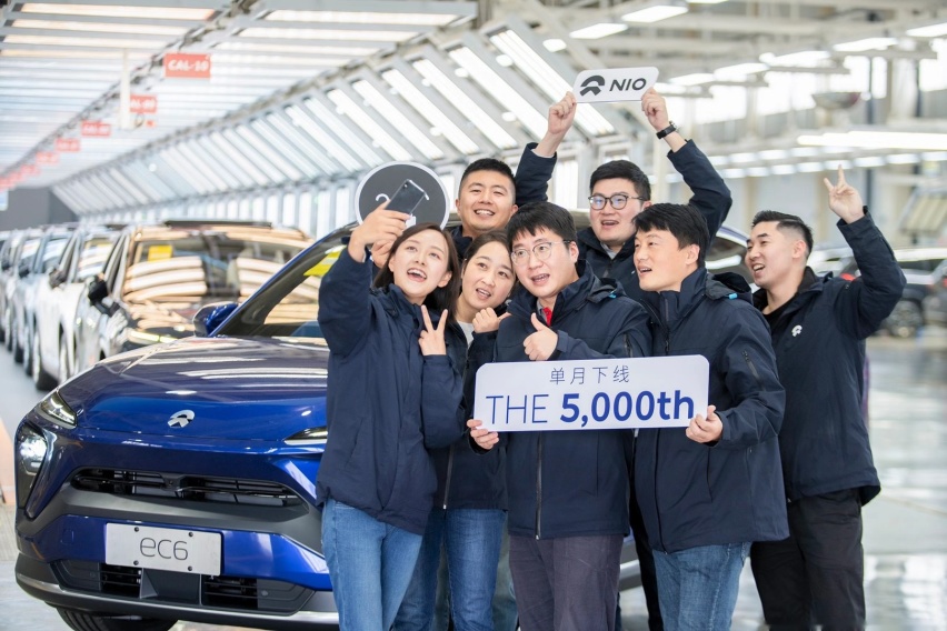产销双丰收 蔚来本月第5000台整车量产下线