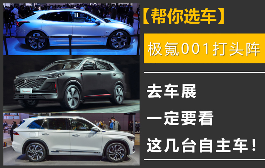 【帮你选车】极氪001打头阵，去车展一定要看这几台自主车！