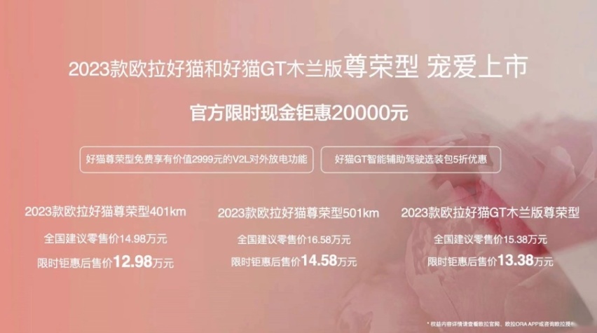 上市即降2万元，欧拉好猫系列尊荣版上市，比海豚性价比更高了
