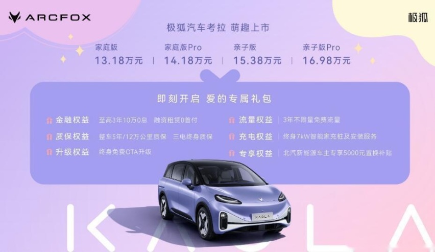 遛娃神车！预售订单超5000台，极狐汽车考拉售13.18万元起