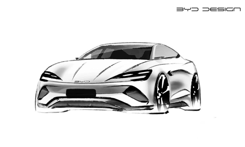 定位B级轿跑，或22万起售，比亚迪海豹要硬钢Model 3？