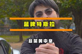 电动车韭菜中的“韭皇”，到底长什么样？可能就是挂着蓝牌的它！#特斯拉