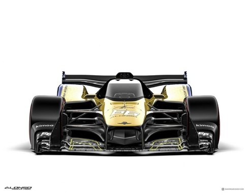 IndyCar概念车，装个翅膀就是未来的太空战机了吧