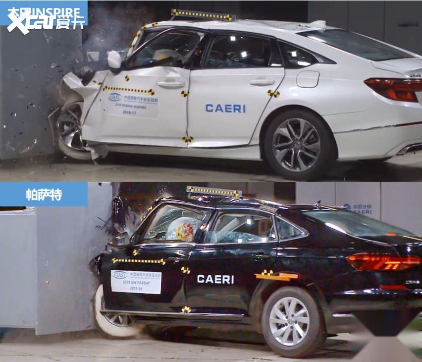 本田inspire碰撞测试a柱断裂 结果不如帕萨特