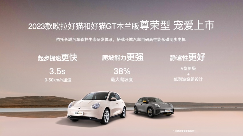 第40万台下线！2023款欧拉好猫gt木兰版尊荣型上市