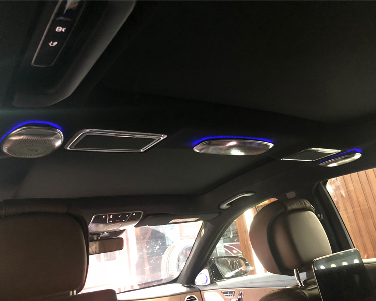 奔驰S350迈巴赫S450改装3D旋转高音头  顶棚柏林之声