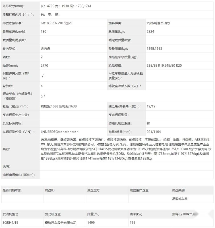 奇瑞风云T9上市在即,东风奕派eπ008继续内卷