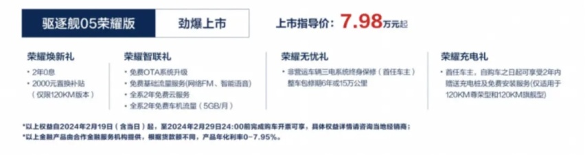 比油车还便宜！比亚迪驱逐舰05荣耀版上市，7.98万元起对手该慌了