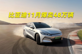 11月爆卖48万辆，比亚迪销量创年内新高
