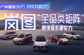 产销量破30万、月交付超2万，岚图“全品类矩阵”展现体系硬实力！