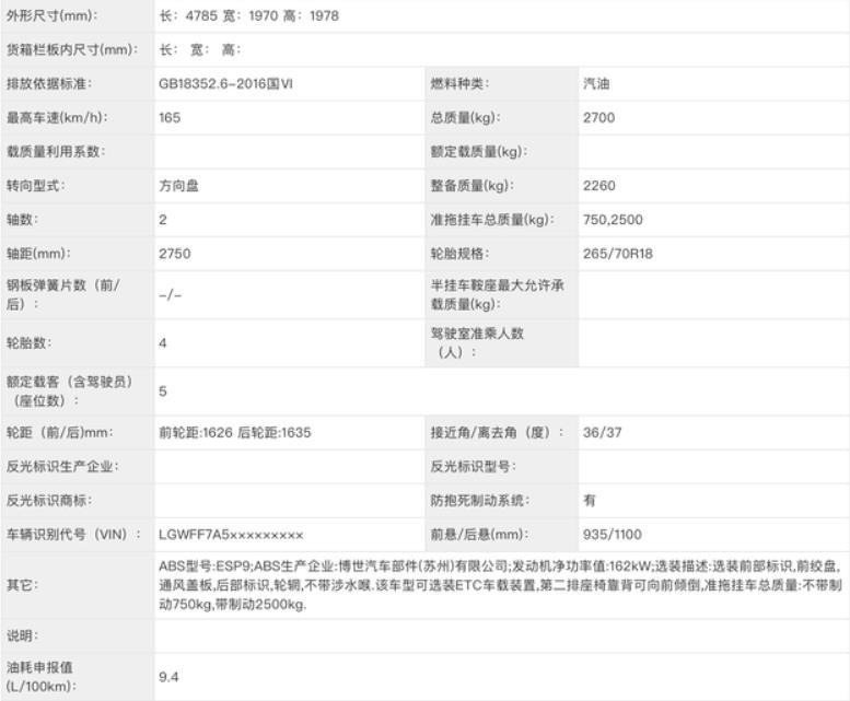 坦克300新车型申报图曝光 换装方形全新logo/配涉水喉
