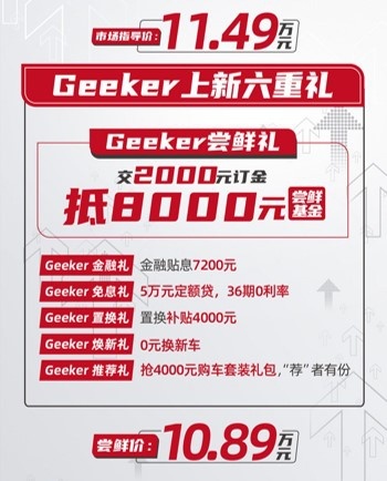 长安欧尚X7 Geeker版上市，配置增加，10万出头就能买
