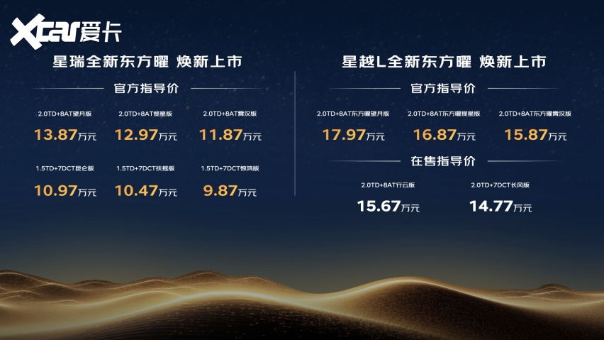 柿柿车|9.87万起 中国星全新东方曜系列 2025天津国际车展上市
