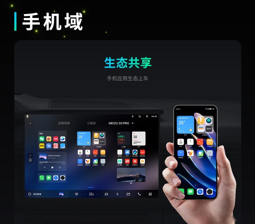 魅族Flyme Auto上车领克08，不输华为鸿蒙车机？