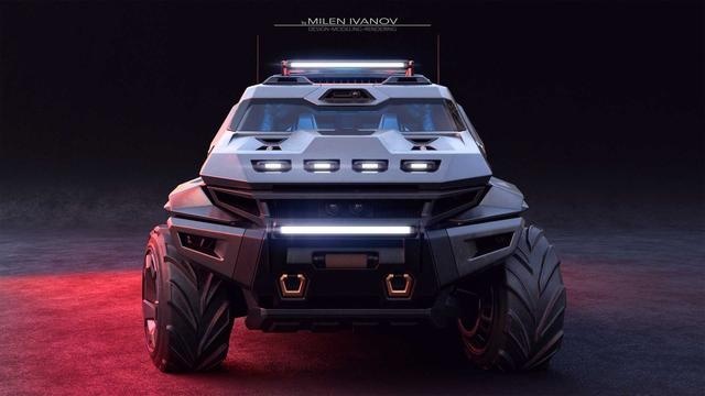 armortruck suv渲染图曝光 极具科幻未来感装甲车