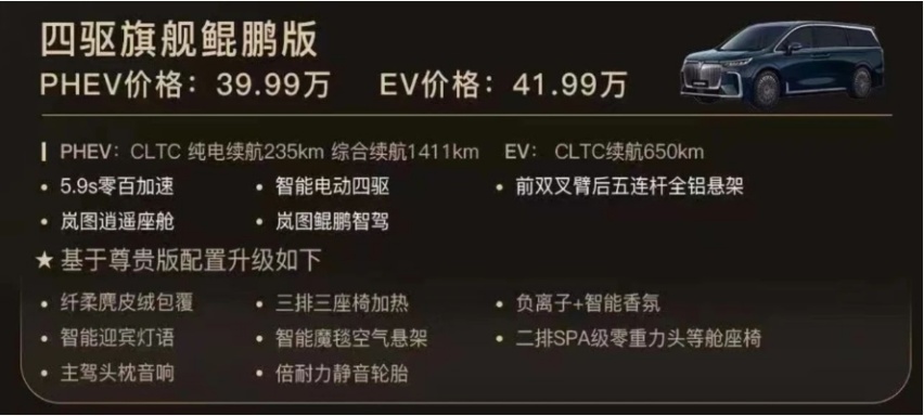 低配高配都划算，全新岚图梦想家售32.99万起