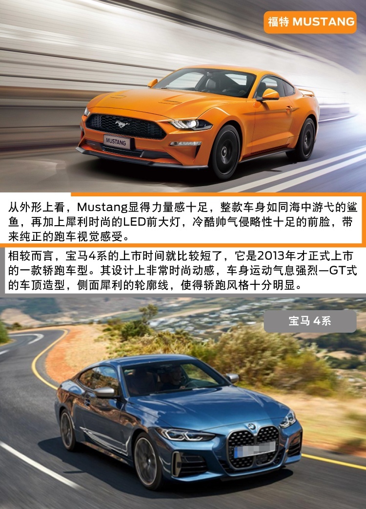 Mustang和宝马4系谁更香？别急，我们看看性能比