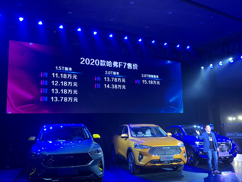 11.18 万-15.18万元 2020款哈弗F7上市