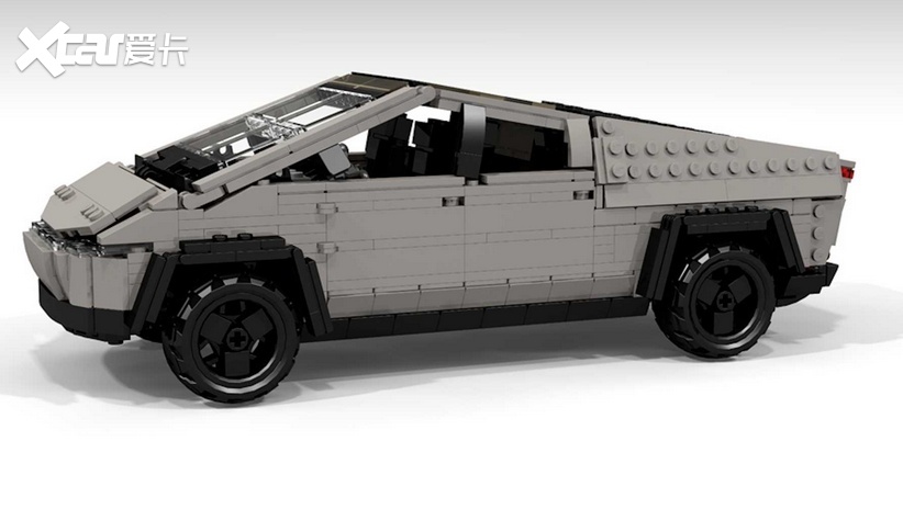 特斯拉cybertruck乐高模型作品细节精致造型逼真
