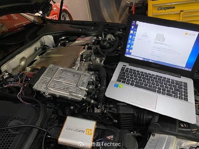 奔驰E63S V8双涡轮德国Techtec刷电脑刷ECU改装