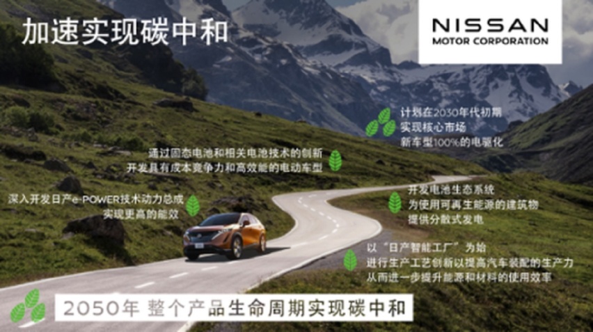 日产汽车推进中国市场电动化发展，实现碳中和，传递日产技术