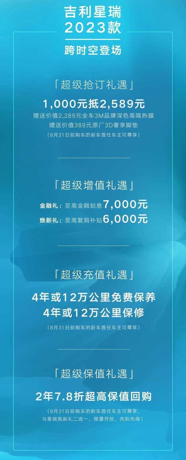2023款吉利星瑞上市 售11.37万起 造型配置大升级