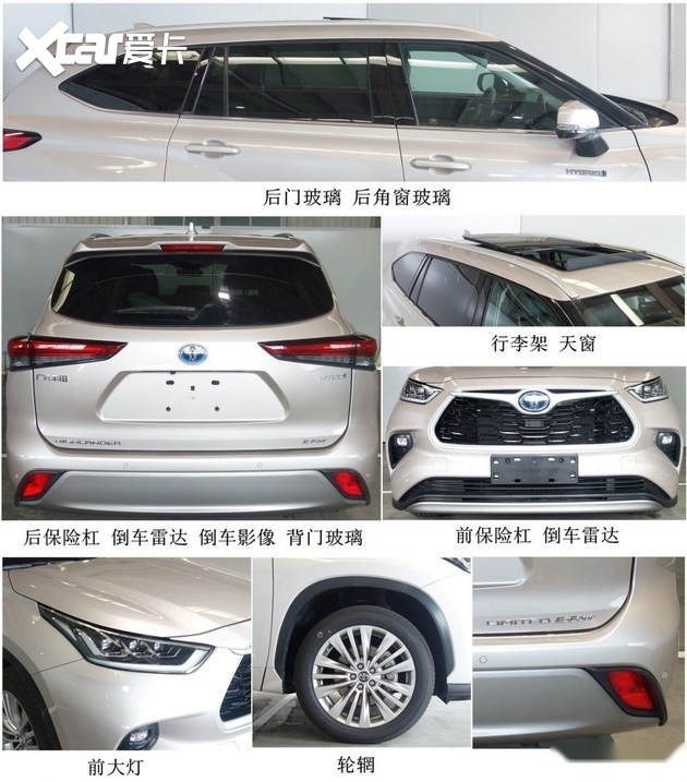 或将于今年9月份上市全新丰田汉兰达混动版申报图曝光