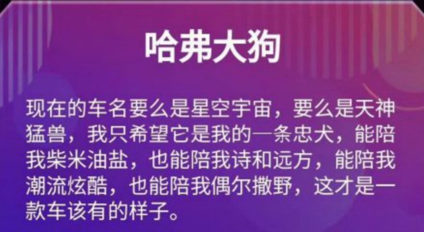 用大狗命名新车，哈弗真的Mojito喝上头了？