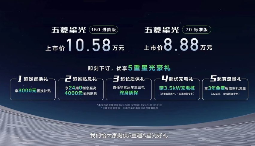 8.88万起，全系没天窗好评！五菱星光插混版上市