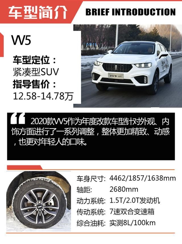 1.5T+7速双离合黄金动力 冰雪体验2020款VV5