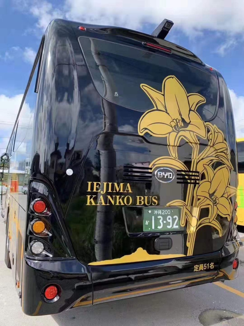 日本又引进比亚迪电动大巴，C9“黑金刚”旅游巴士登陆冲绳伊江