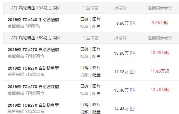 奔驰同款1.3T,雷诺出品,走性价比路线的科雷缤