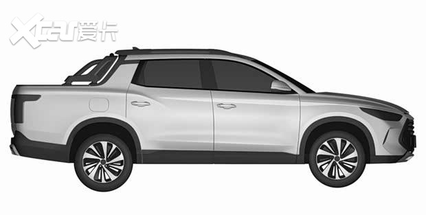 【E汽车】比亚迪全新皮卡外观专利图发布 造型硬朗前卫