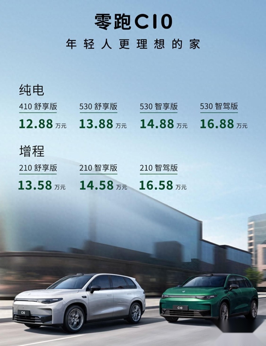 大五座中型SUV“卷王”，12.88万元起售，零跑C10终于来了