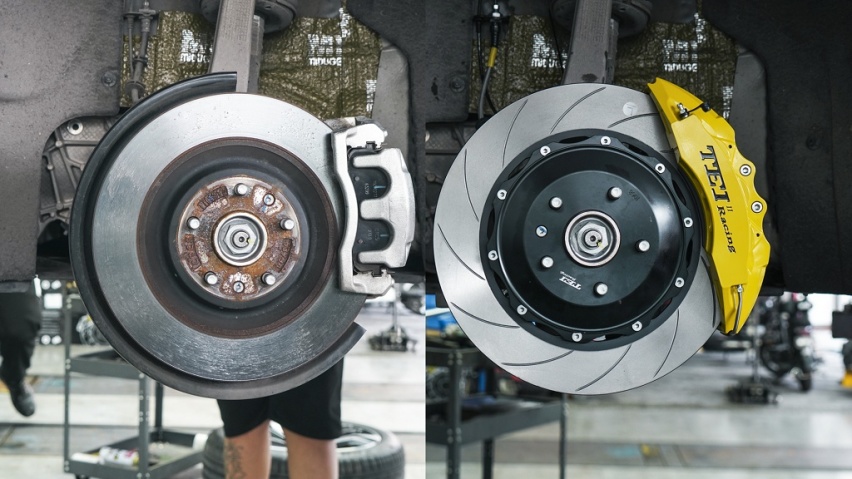 赛力斯SF5刹车脚感不好？升级刹车改装，TEI Racing刹车套件
