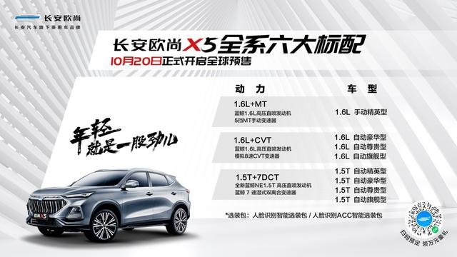 长安欧尚X5配置全面曝光 将于10月20日正式开启全球预售