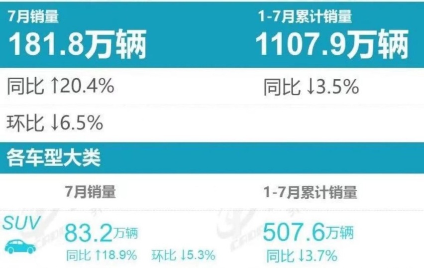 7月SUV销量排名：7款自主车型上榜，冠军让人意外，哈弗H6回前三