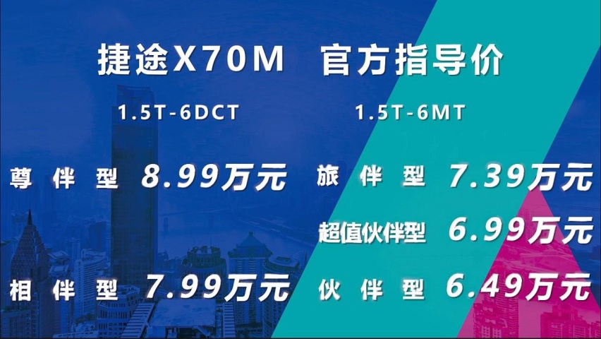 起售价低至6.49万元，捷途X70M争当国民好车