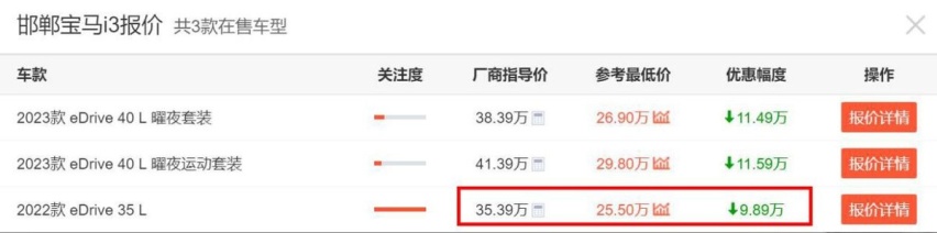 宝马i3现仅售25万多，最高优惠达11.59万，你会买它还是选汉EV？