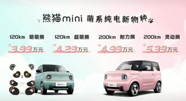 3.99万元起的吉利熊猫mini，能靠快充+64寸天幕反超五菱MINI