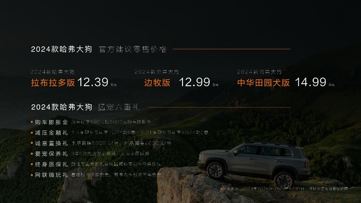 只为带你告别都市奔赴山海，2024款哈弗大狗荣耀进阶！