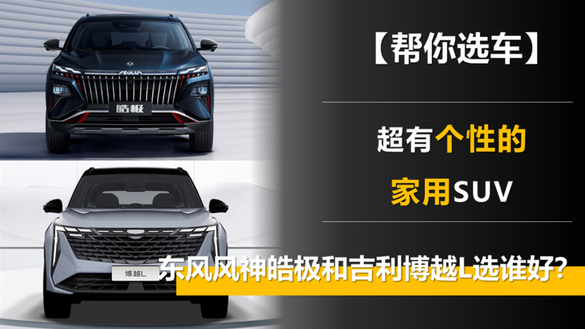 超有个性的家用SUV 东风风神皓极和吉利博越L选谁好？