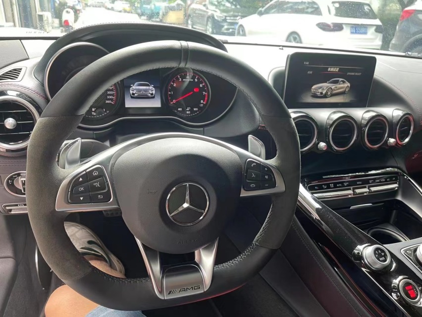 老款奔驰AMG GTS升级新款液晶仪表导航主机carplay 方向盘