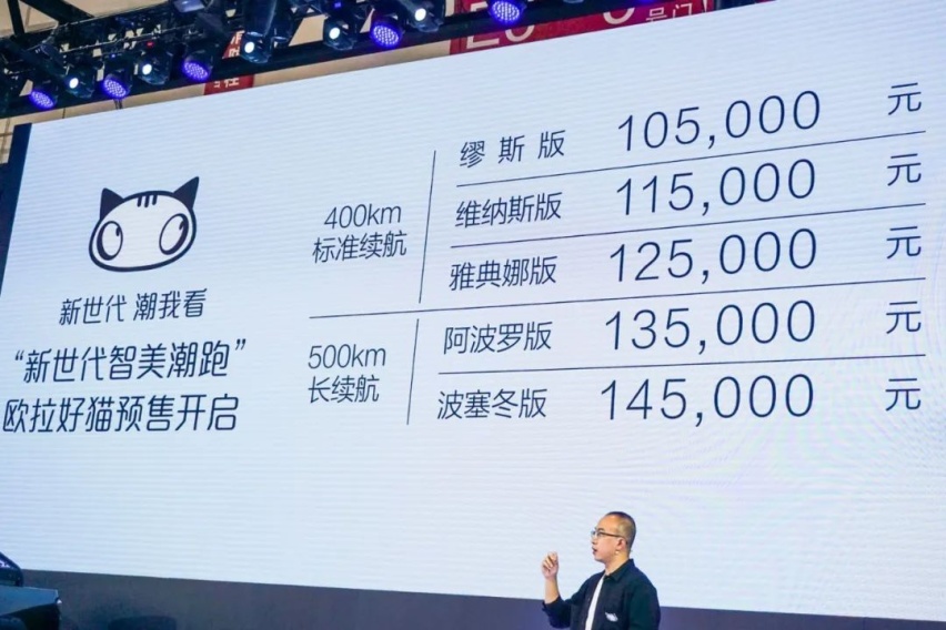 复古和骚气味很重 欧拉好猫预售10.5万元起